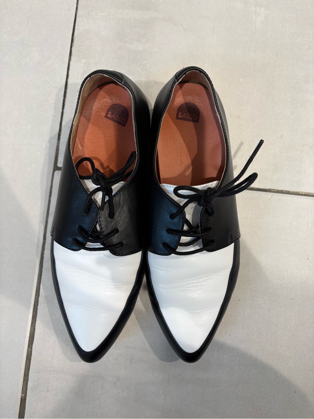 Bared Footwear Two-Tone Black & White Women's Oxford Derbys